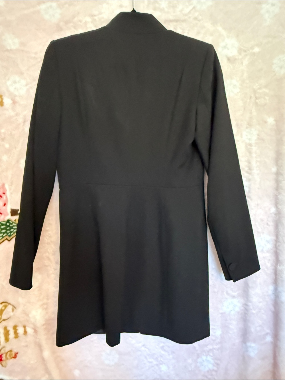 ZARA Black Women's Coat with Structured Collar - Picture 4 of 5